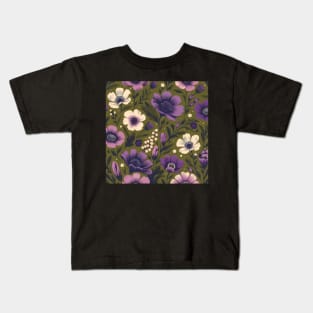 Purple Flowers Kids T-Shirt